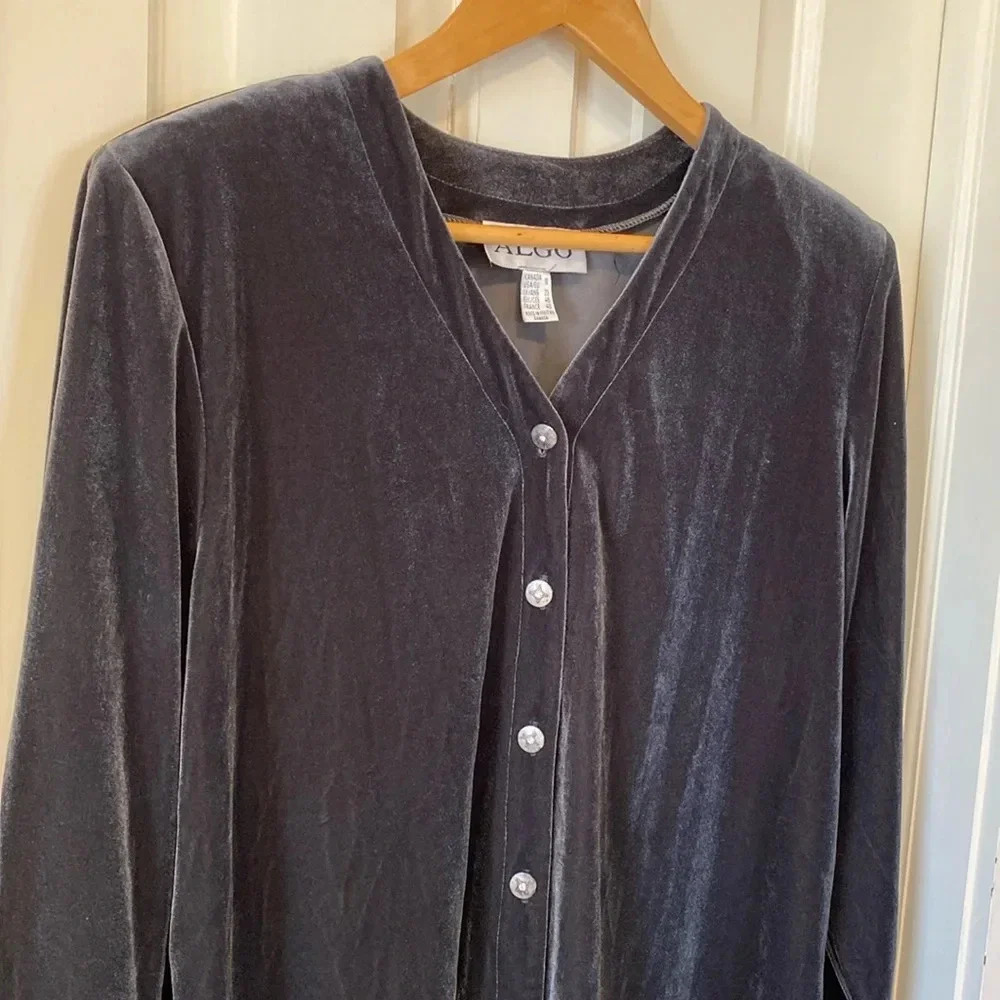 Gray Velvet Women's Top